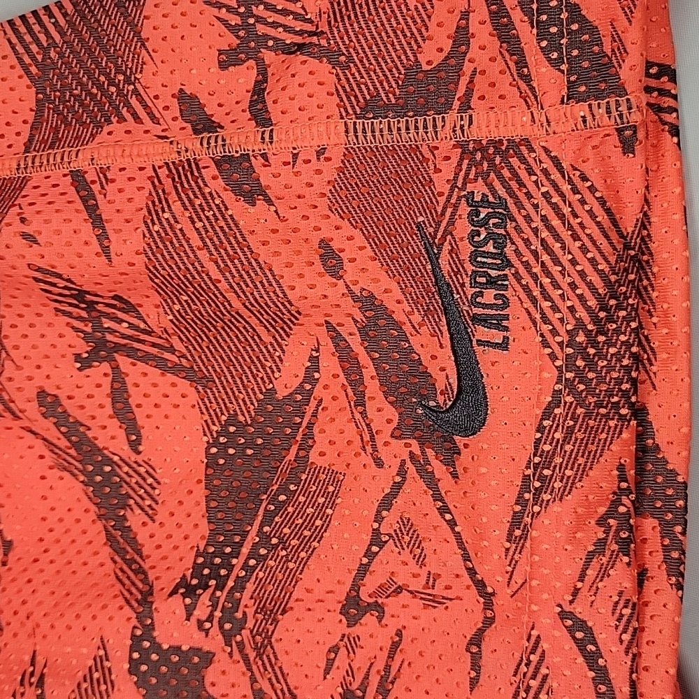 Nike Lacrosse Basketball Style Shorts 2-Layer Mesh 647514-870 Medium (Mango) - Picture 2 of 5